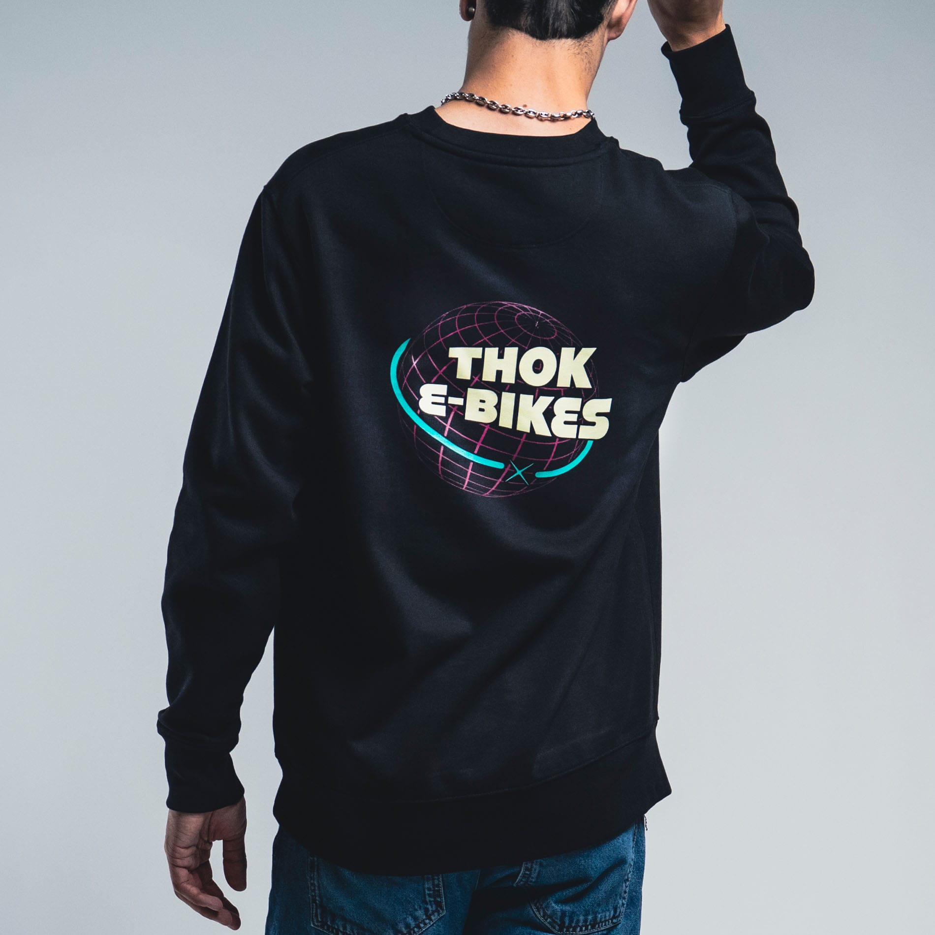 thok-365-sweat-col-rond-unisexe-noir-molleton-racing-bio image 4