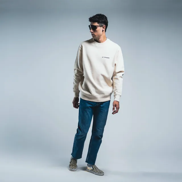 thok-sw-crew-natural-culture-sweat-col-rond-off-white image 1