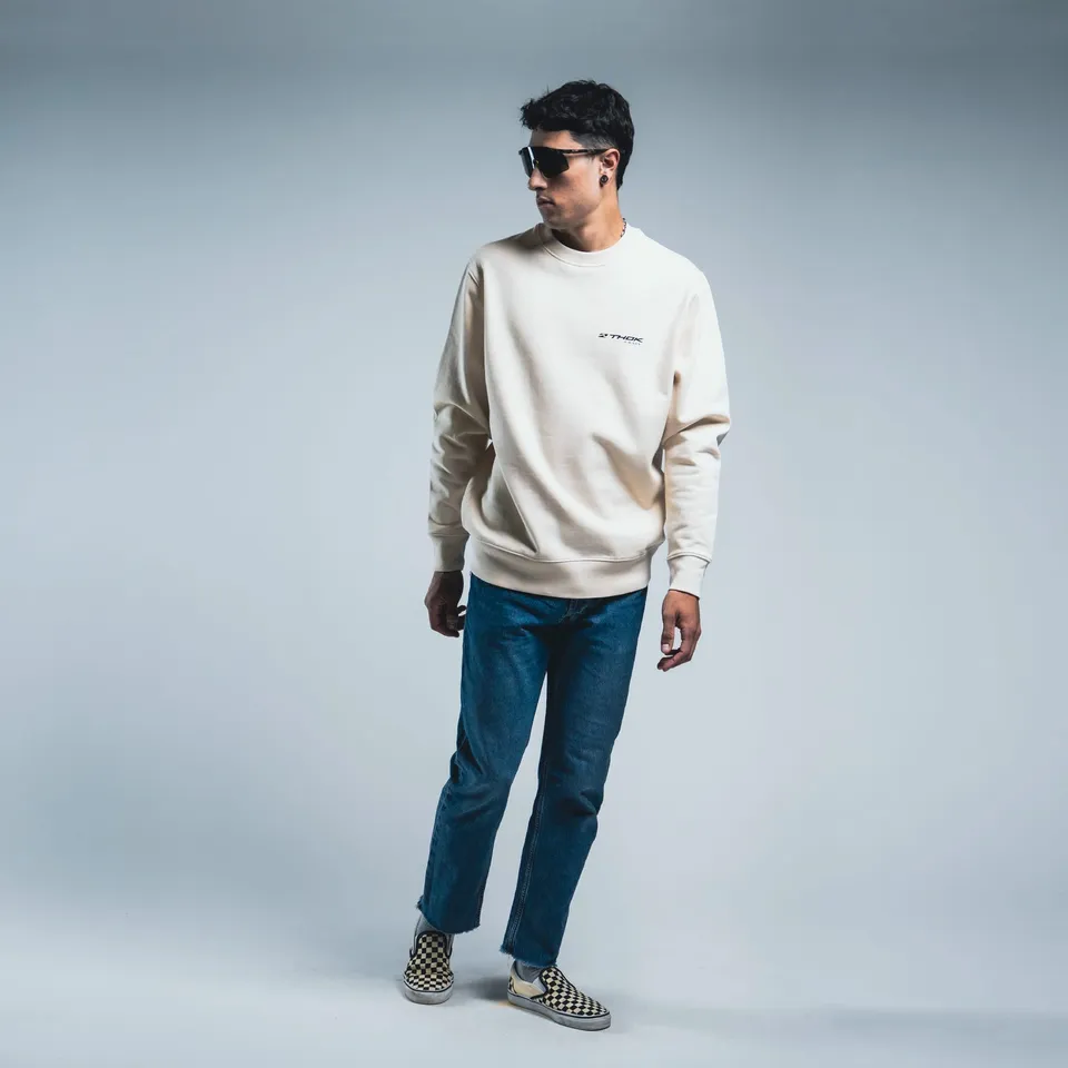 thok-sw-crew-natural-culture-sweat-col-rond-off-white image 1