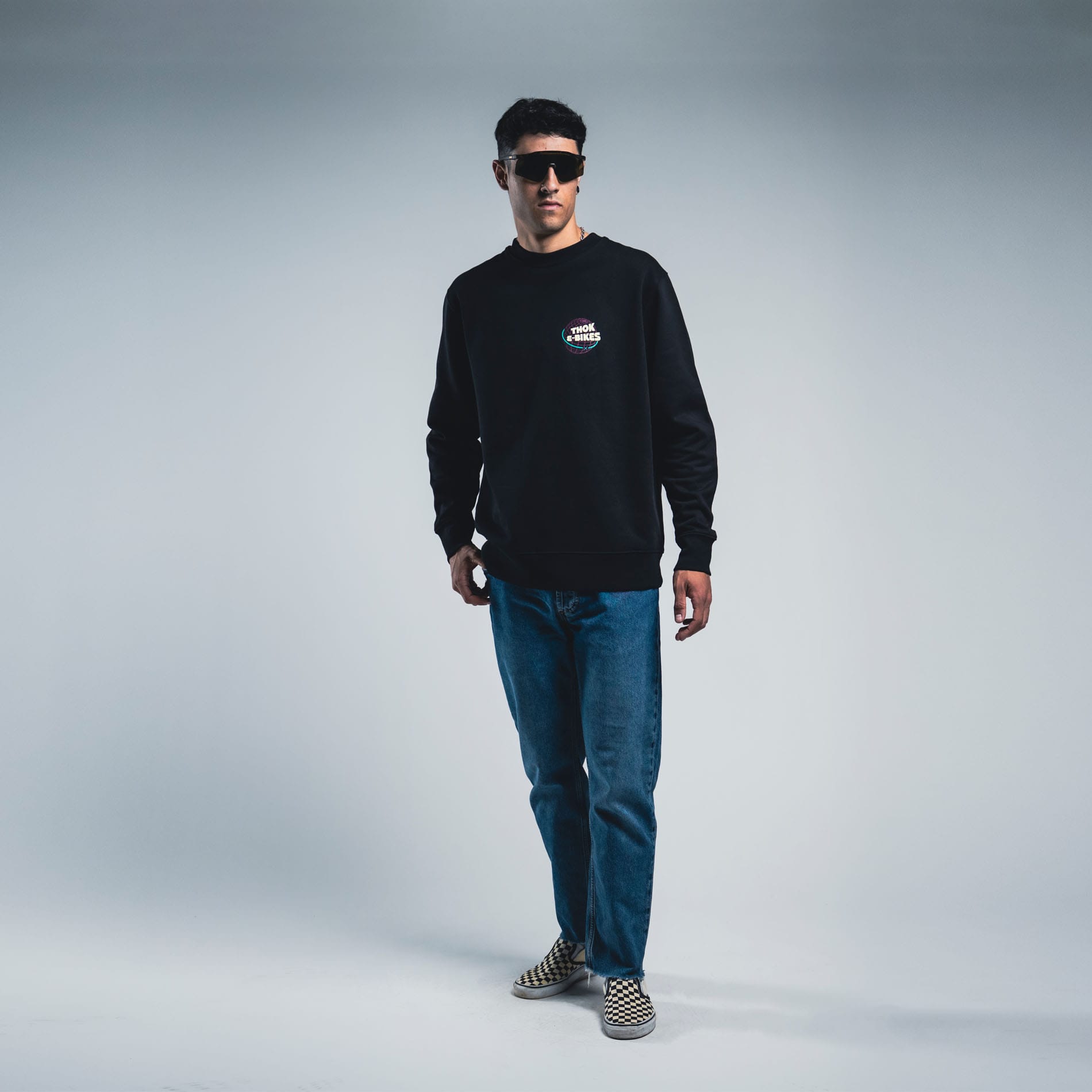 thok-365-sweat-col-rond-unisexe-noir-molleton-racing-bio image 2