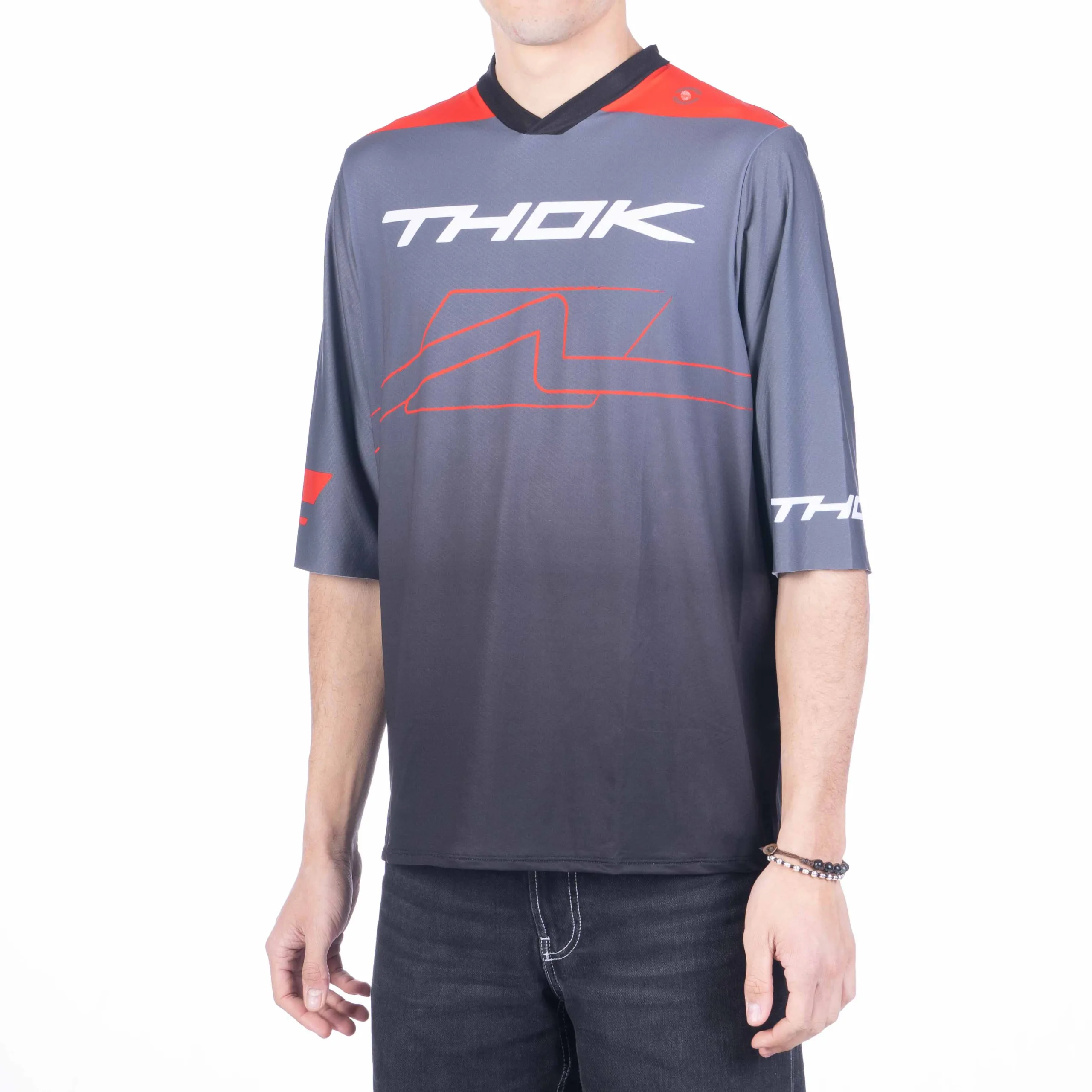 thok-d-perf-ss-grey-aldo-drudi-maillot-vtt-manches-courtes image 1