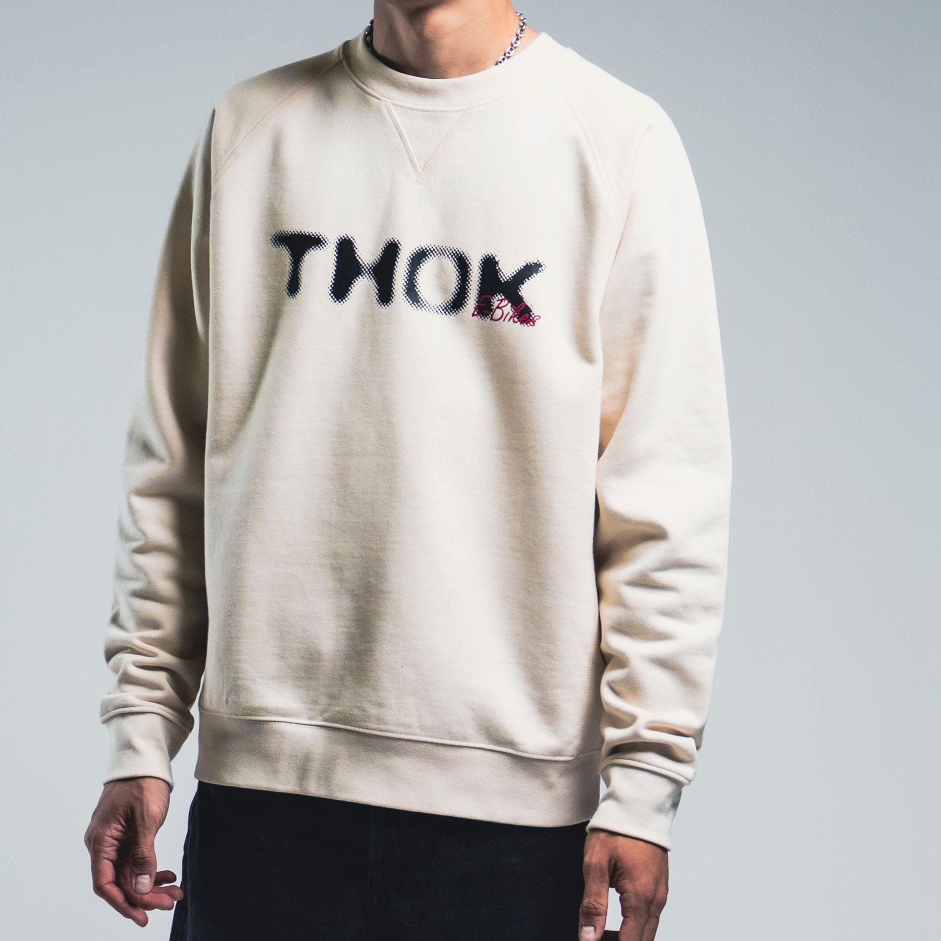 thok-zr-sweat-col-rond-unisexe-off-white-molleton-coton-bio image 2