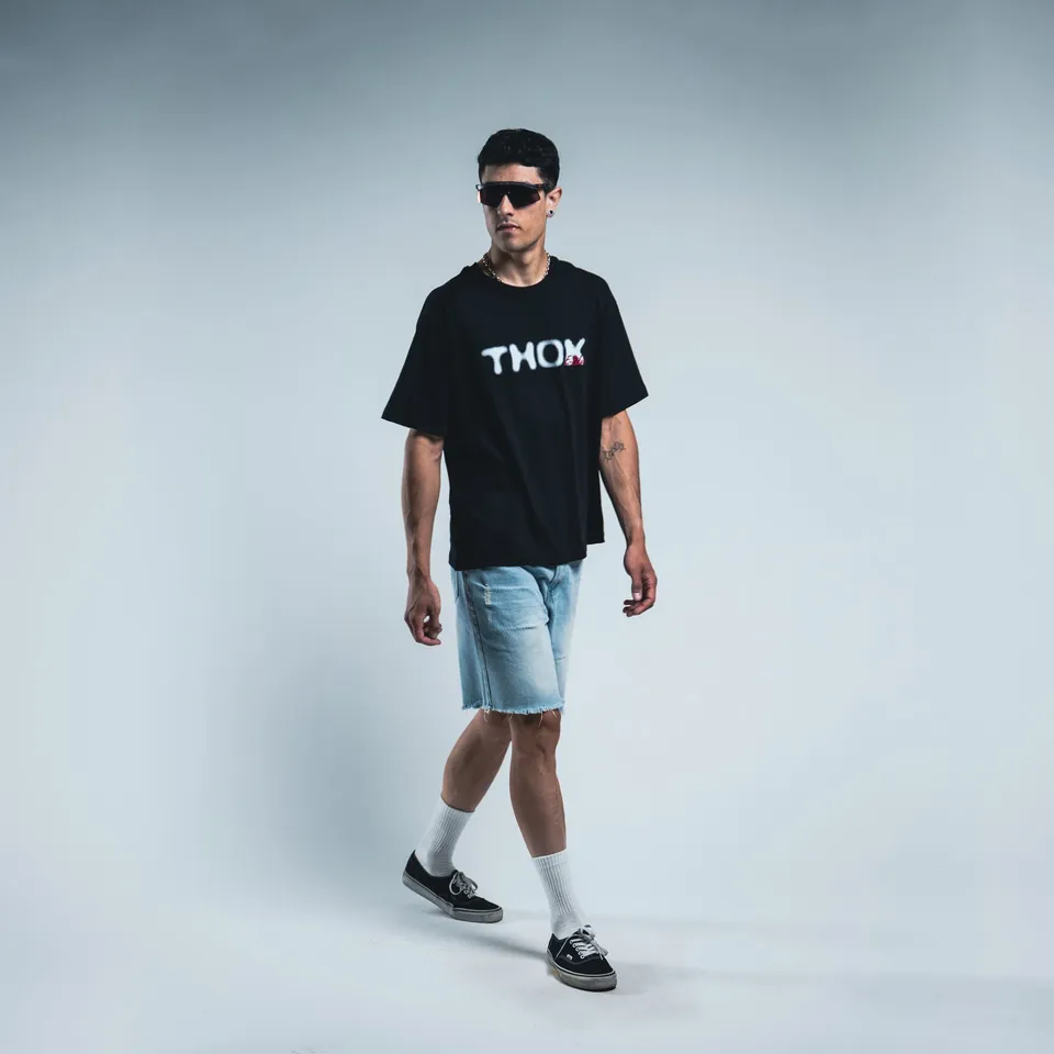 thok-zr-t-shirt-unisexe-noir-coton-bio-relaxed-fit image 1