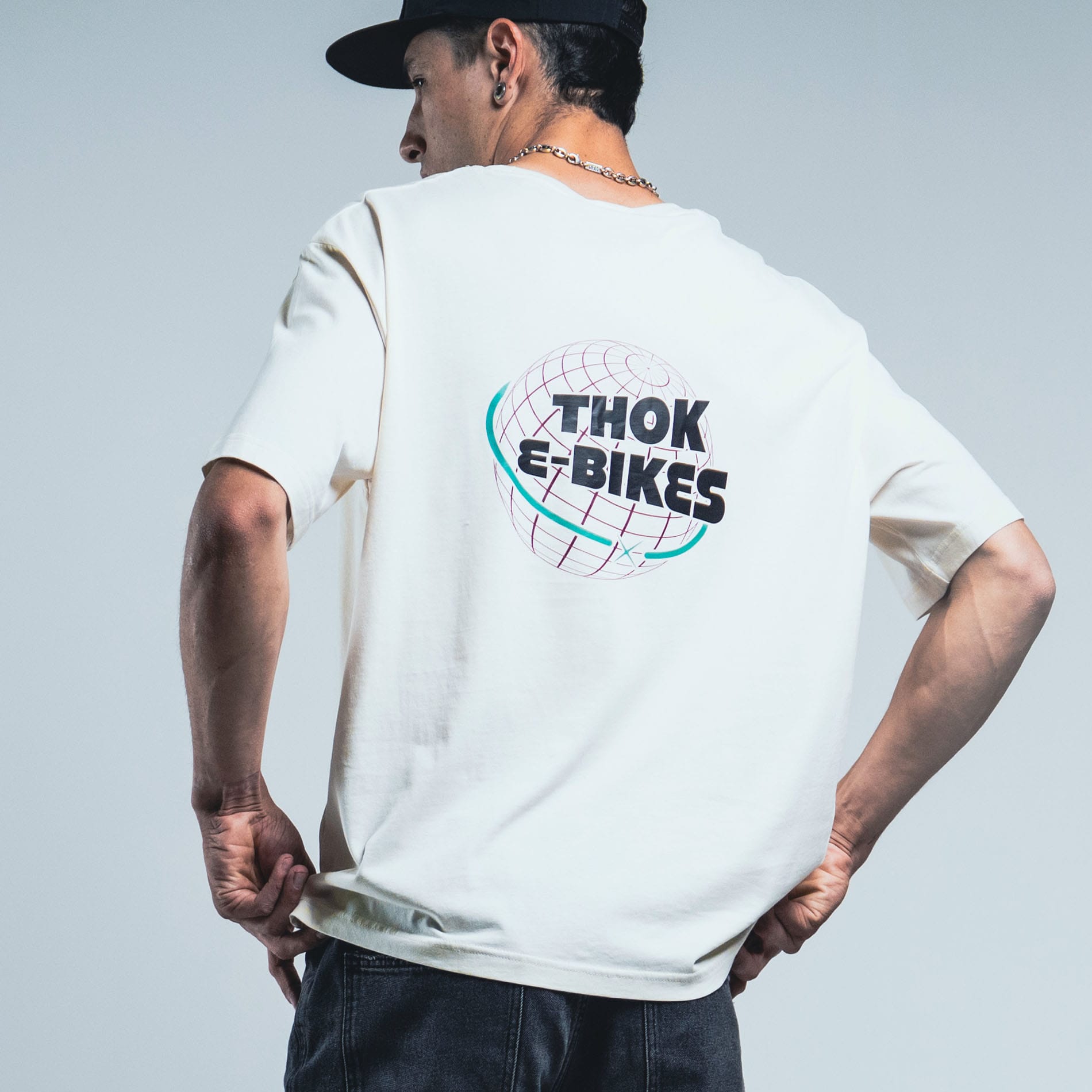 thok-365-t-shirt-unisexe-off-white-coton-bio-racing image 3