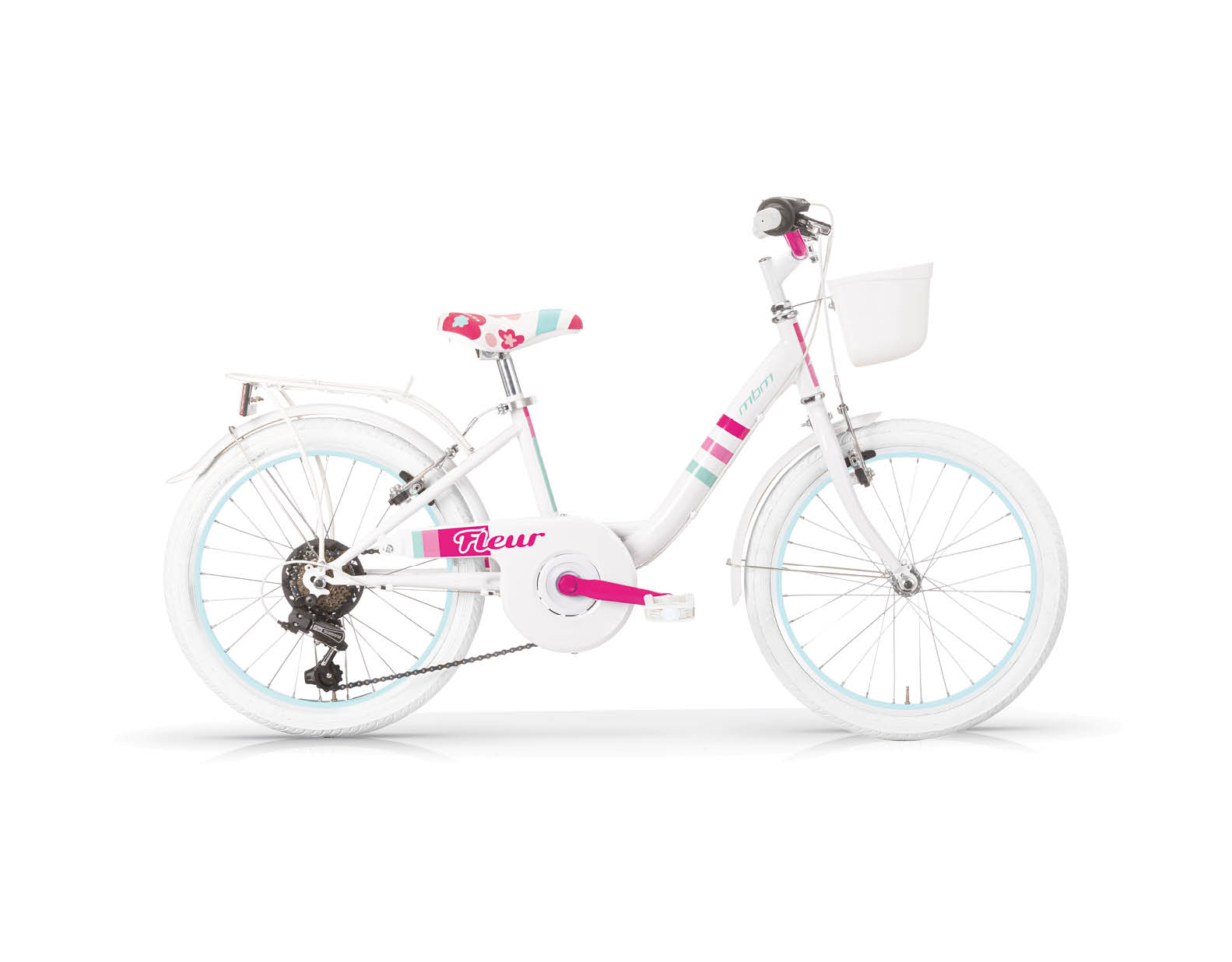 mbm-fleur-20-v-lo-city-6-vitesses-turquoise-blanc image 1