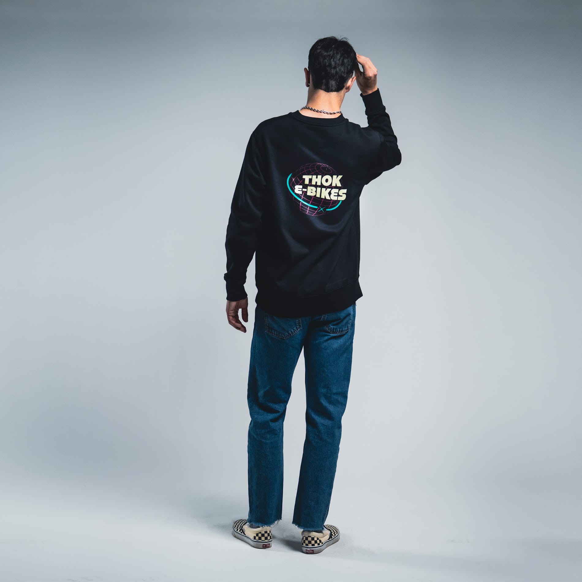thok-365-sweat-col-rond-unisexe-noir-molleton-racing-bio image 1