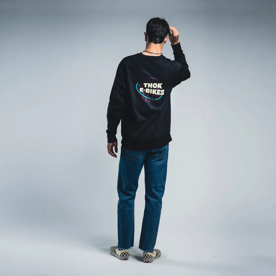thok-365-sweat-col-rond-unisexe-noir-molleton-racing-bio image 1